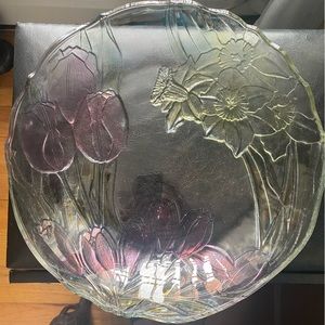 Decorative multi-colored Tulip serving dish
